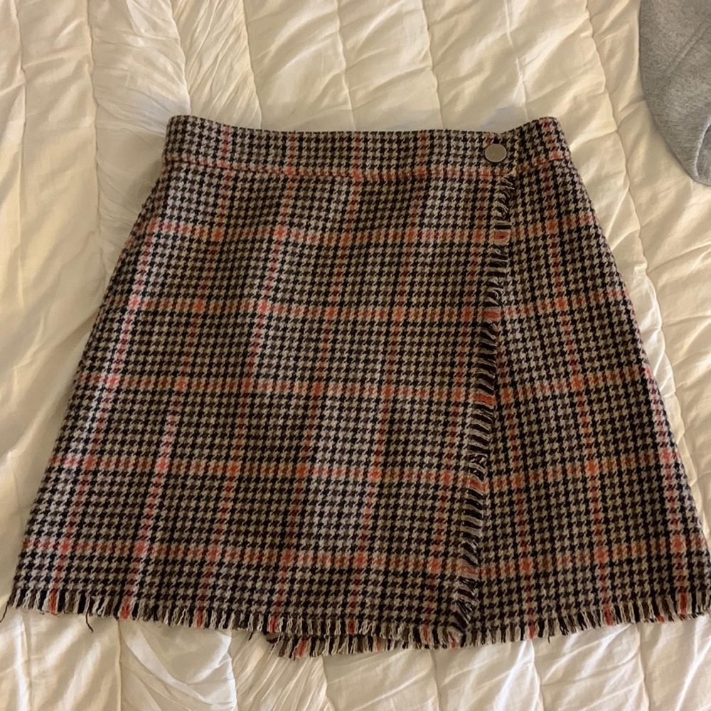 Urban outfitters plaid wrap skirt